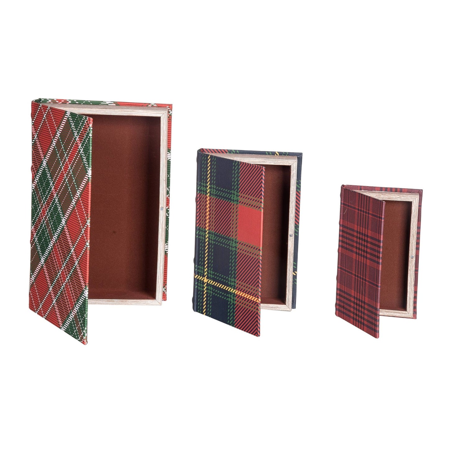 Christmas Plaid Nesting Book Boxes (Set of 3) - Purpose + Passion Boutique