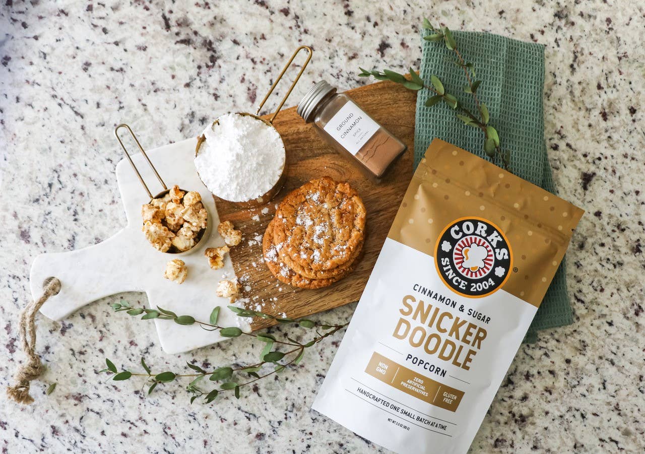 Cinnamon and Sugar Snickerdoodle Popcorn - 3oz - Purpose + Passion Boutique