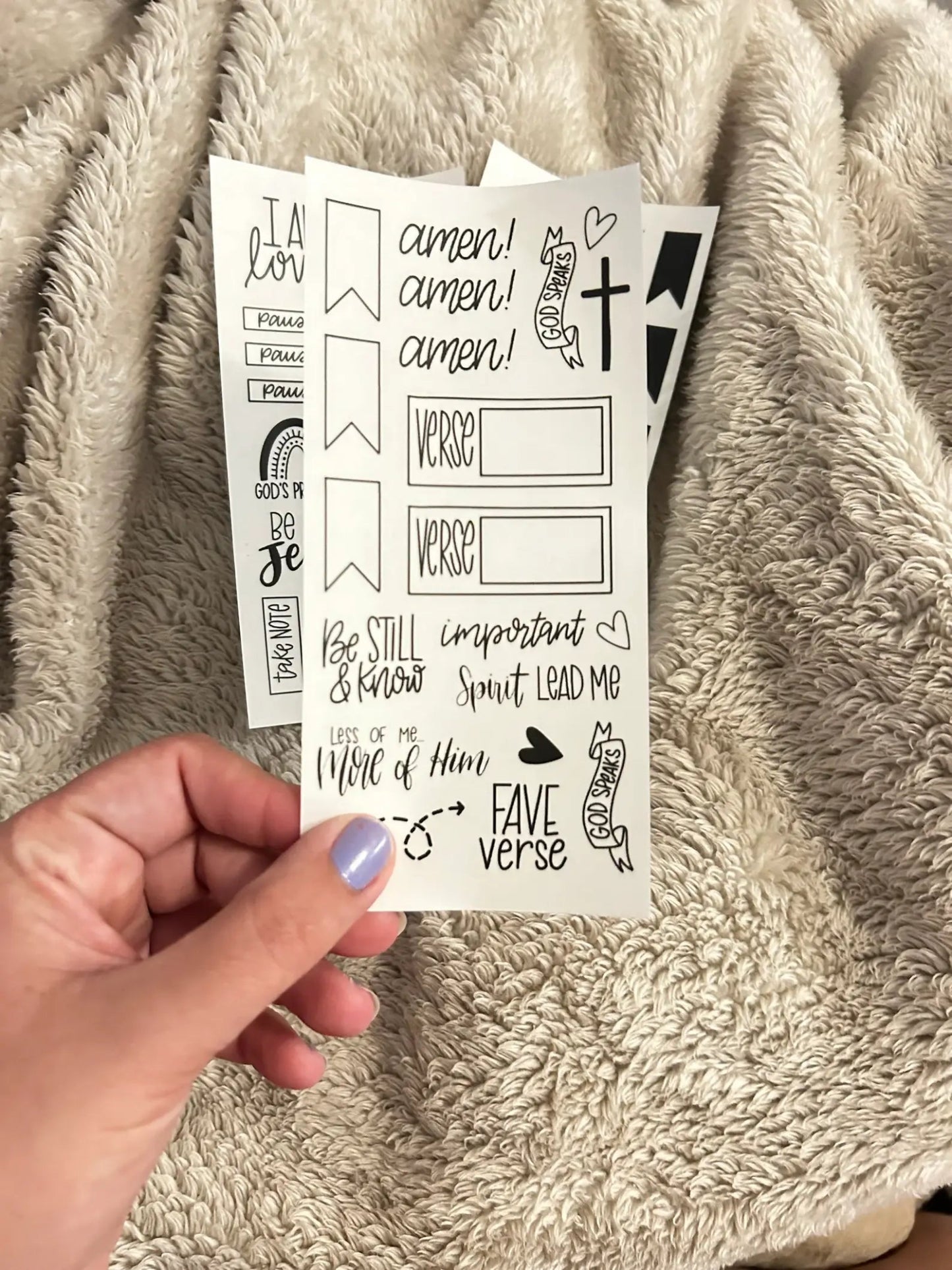 Clear Bible Study Journal Stickers - Purpose + Passion Boutique