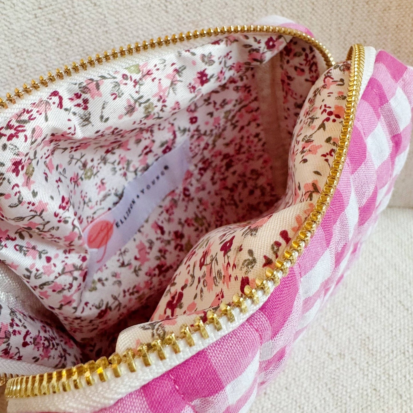 Color Parade Gingham Cosmetic Case - Purpose + Passion Boutique
