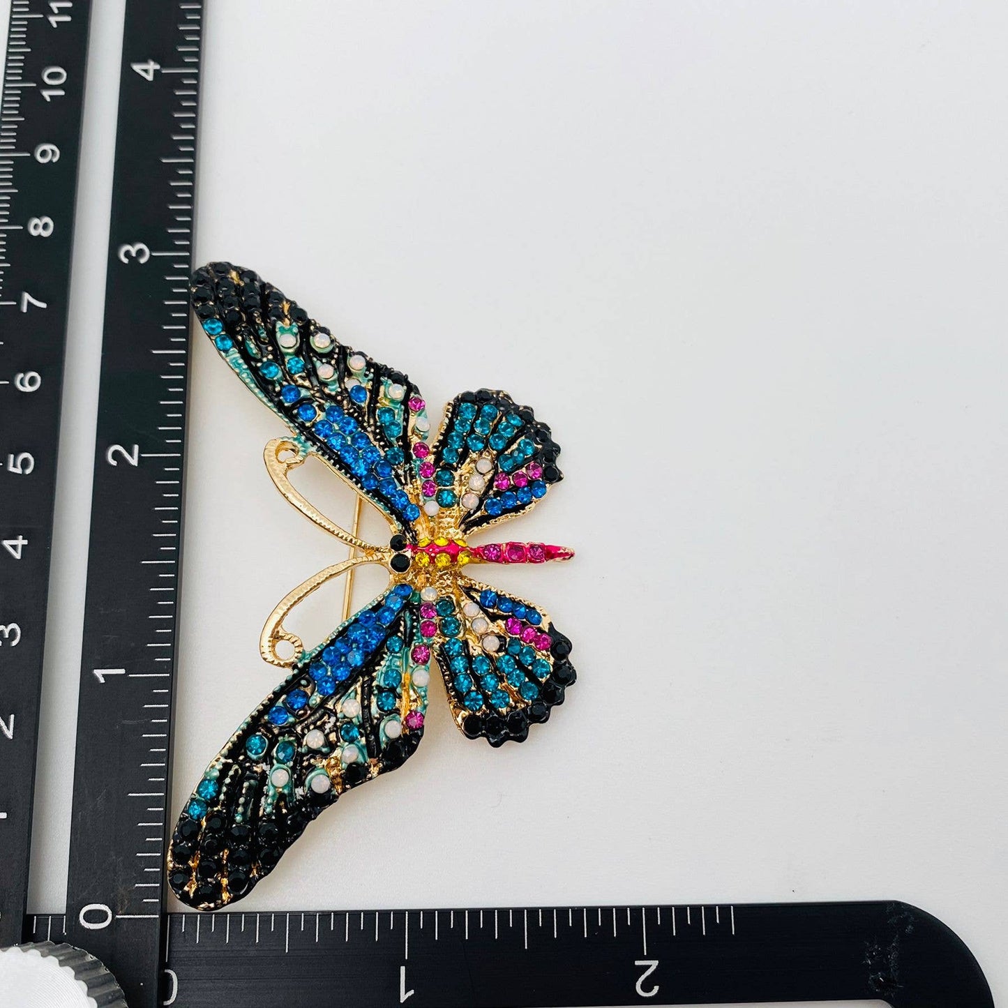 Colorful Rhinestone Enamel Butterfly Brooch - Purpose + Passion Boutique