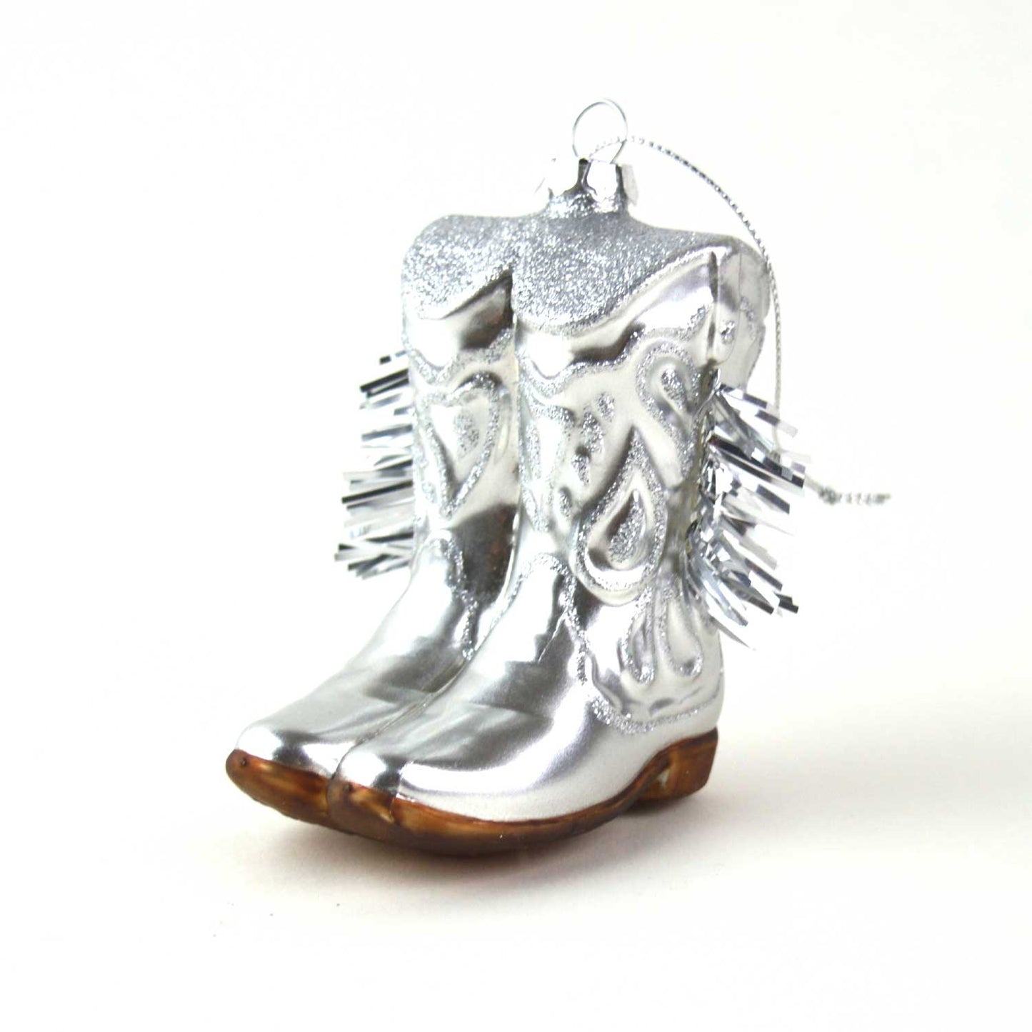 Cowboy Boot Boxed Glass Ornament - Purpose + Passion Boutique