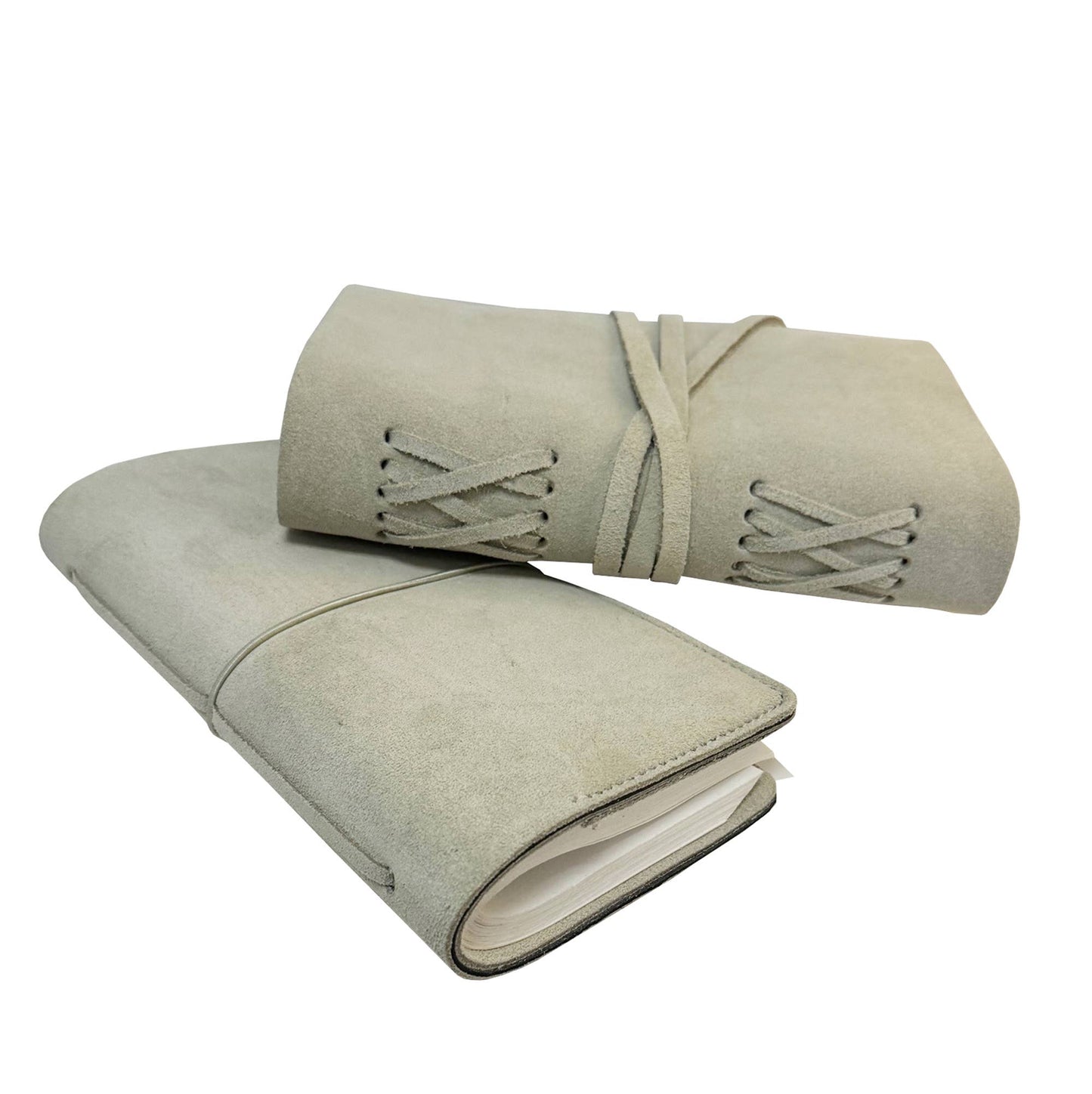 Cream Parchment Color Suede Journal w/ Organic Cotton Paper - Purpose + Passion Boutique