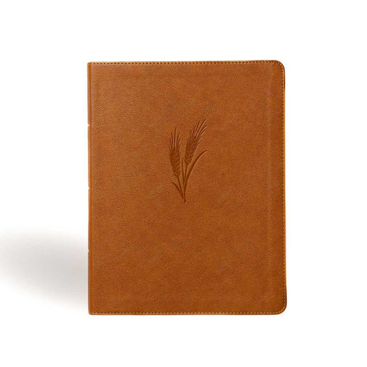CSB Notetaking Bible Large Print Camel LeatherTouch - Purpose + Passion Boutique