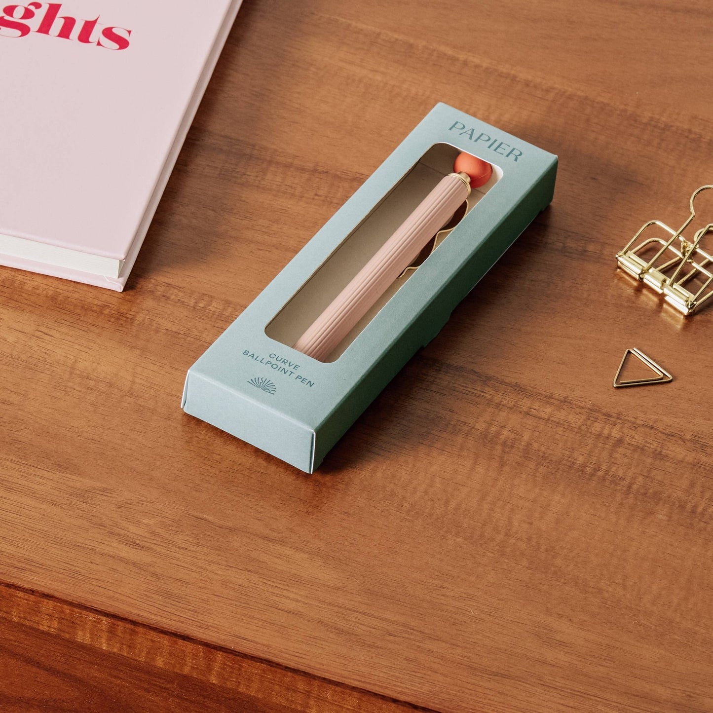 Curve Pink Ballpoint Pen - Purpose + Passion Boutique