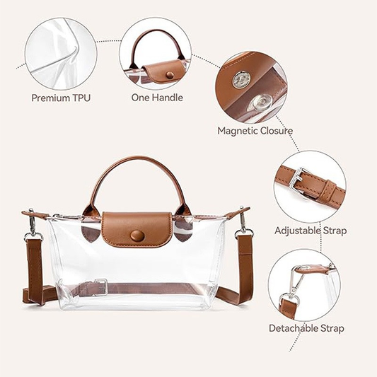 PVC Mini Clear Stadium Crossbody Bag