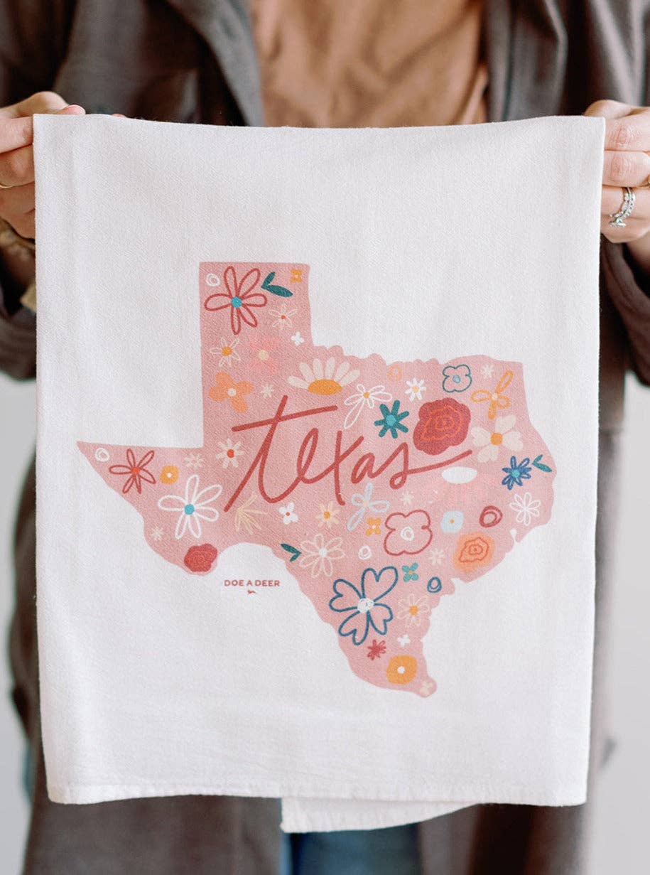 Texas Floral Sack Flour Towel