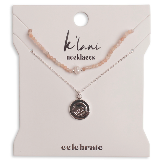 "Celebrate" Silver Wave Necklace Set