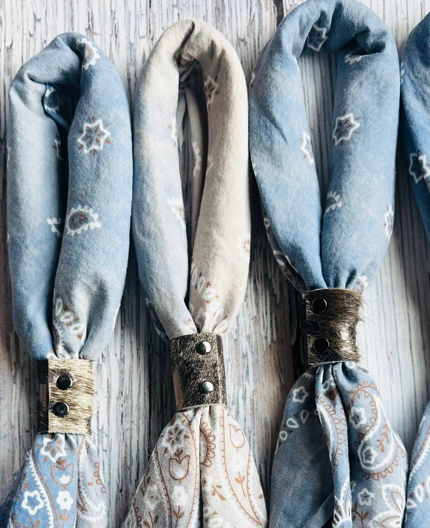 Denim Hues Hand Dyed Bandana w/Slide - Purpose + Passion Boutique