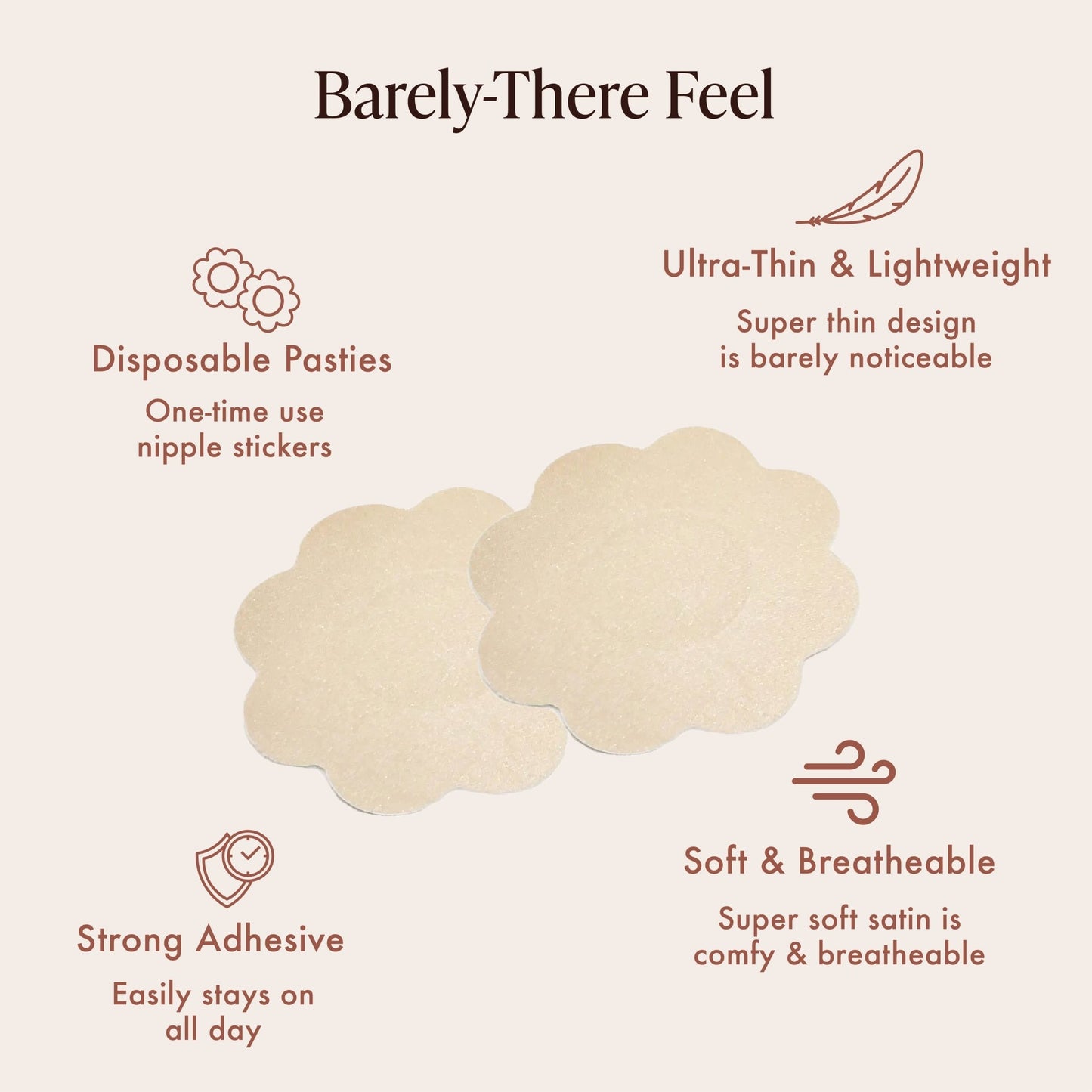 Disposable Satin Nipple Pasties - Purpose + Passion Boutique