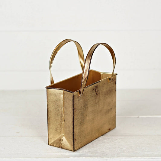 Distressed Metal Tote Bag - Purpose + Passion Boutique