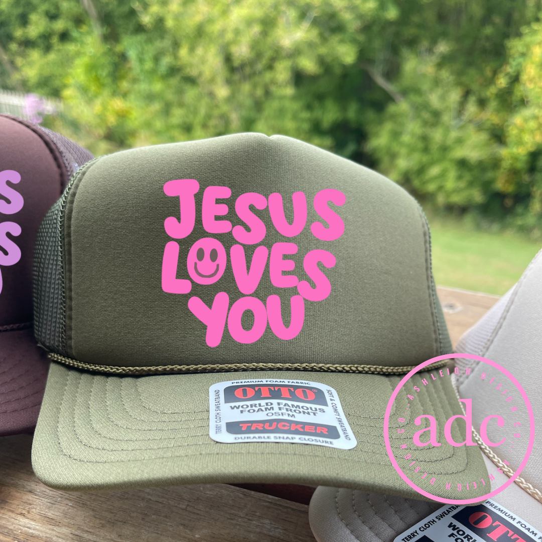 JESUS LOVES YOU Foam Mesh Hat