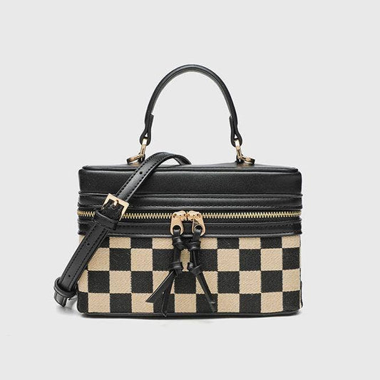 Box Checkered Handbag Crossbody Bag