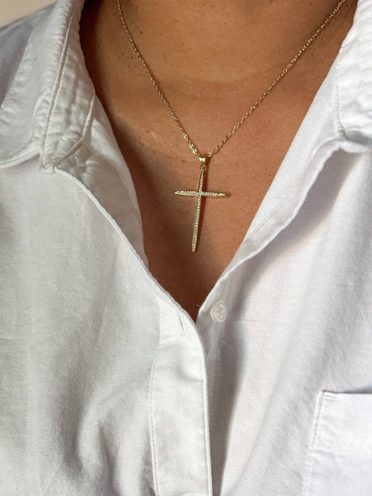 Elegant Cross Necklace - Purpose + Passion Boutique