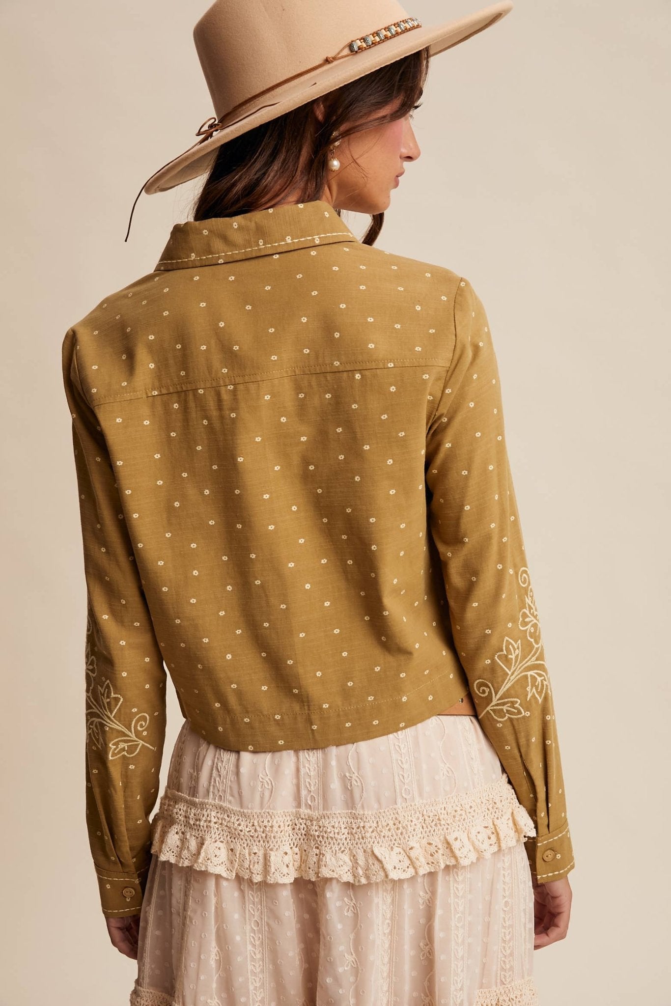 Embroidered Western Cotton Shirt Jacket - Purpose + Passion Boutique
