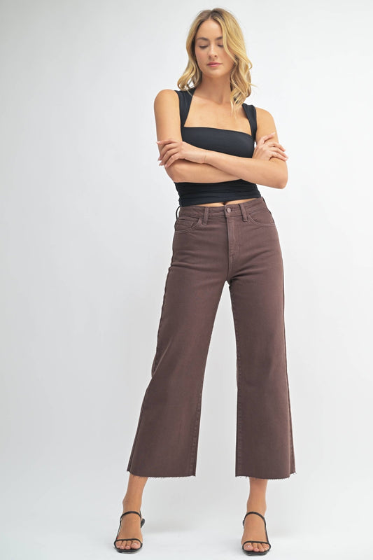 Espresso Slim Wide Leg - Purpose + Passion Boutique