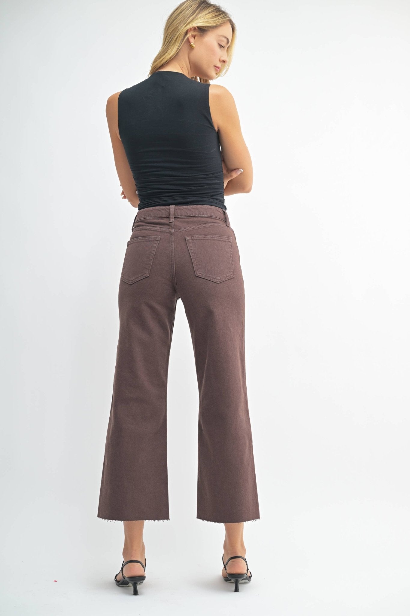 Espresso Slim Wide Leg - Purpose + Passion Boutique