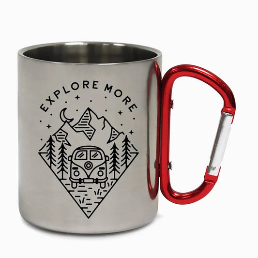 Explore More Carabiner Steel Camping Mug - Purpose + Passion Boutique