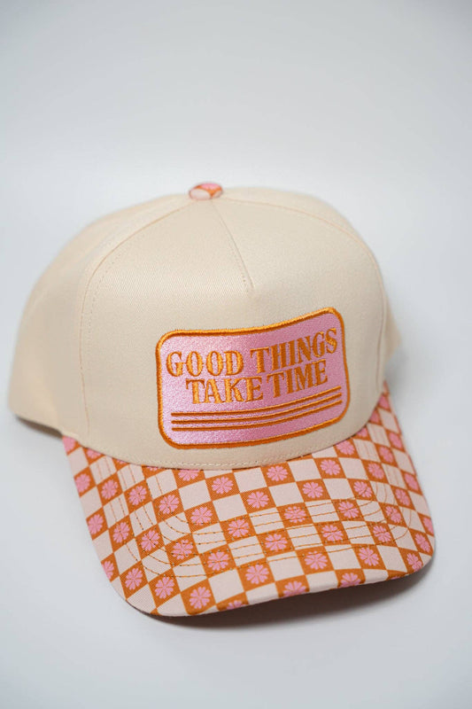 Good Things Take Time Canvas Cap