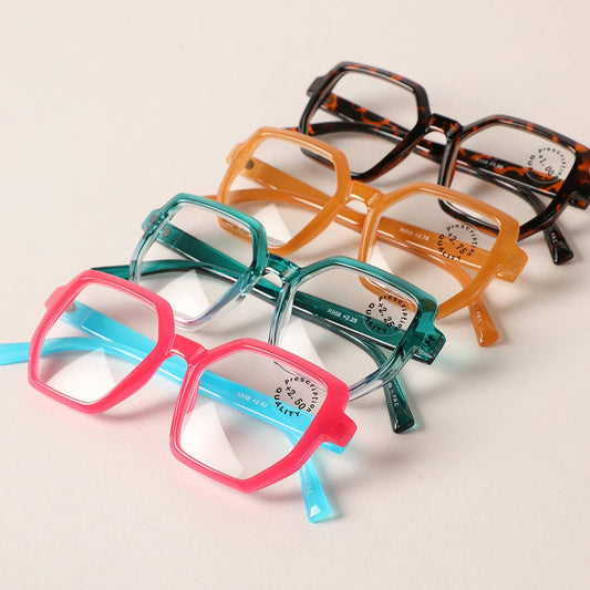 Hexagon Two-Toned Reading Glasses