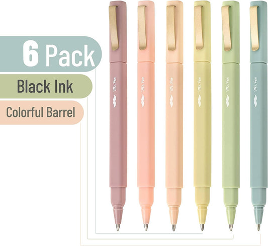 Fast Dry Aesthetic Pens, 6 Pack, Black Ink - Purpose + Passion Boutique
