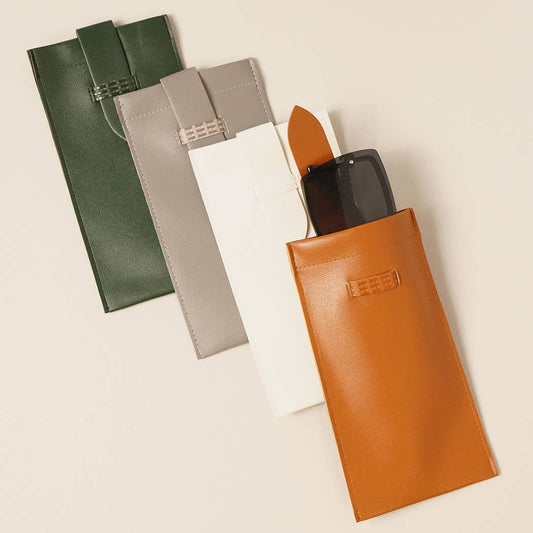 Faux Leather Sunglasses Pouch - Purpose + Passion Boutique