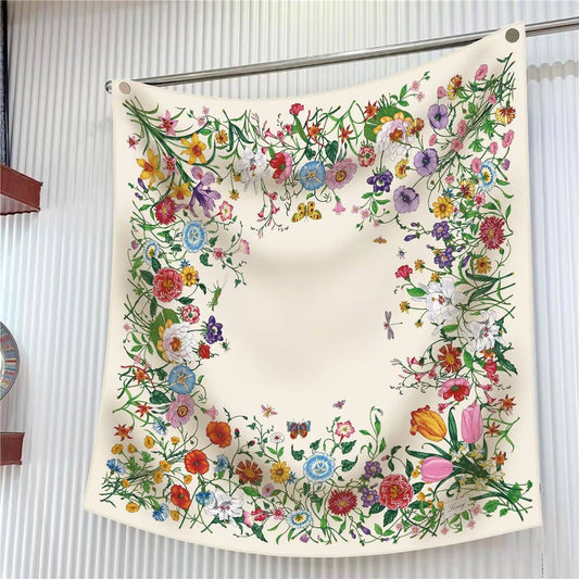 Floral Beige Scarf