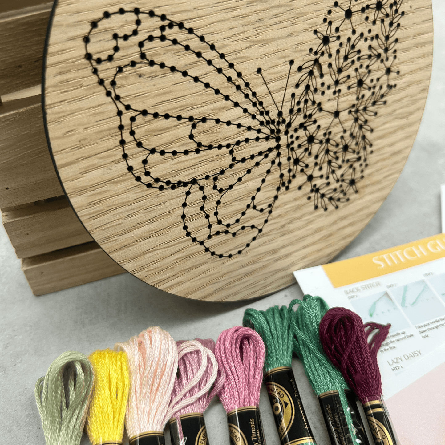 Floral Butterfly DIY Embroidery Kit - Purpose + Passion Boutique