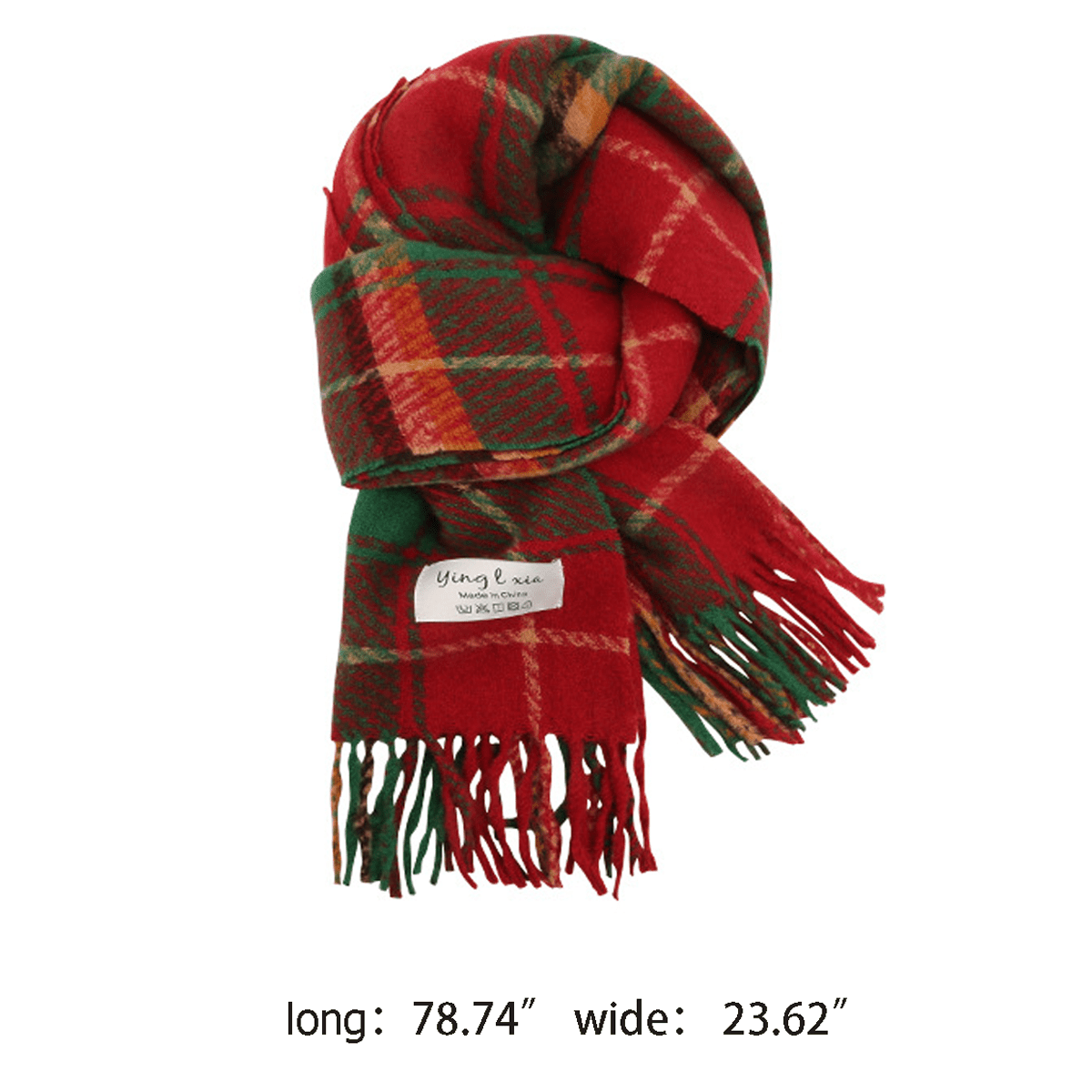 Fringed Plaid Scarf - Purpose + Passion Boutique