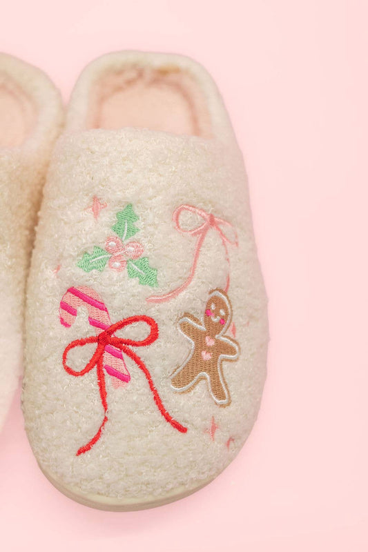 Gingerbread Bows Slippers - Purpose + Passion Boutique