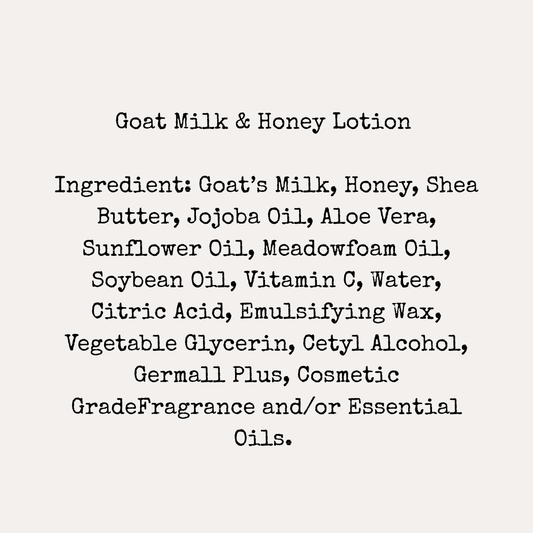 Goat Milk & Honey Lotion for Men - Purpose + Passion Boutique