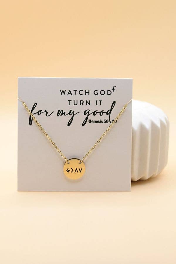 God Is Greater Gold Necklace - Purpose + Passion Boutique