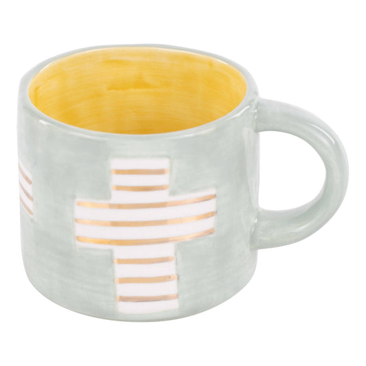 Gold Cross Mug - Purpose + Passion Boutique