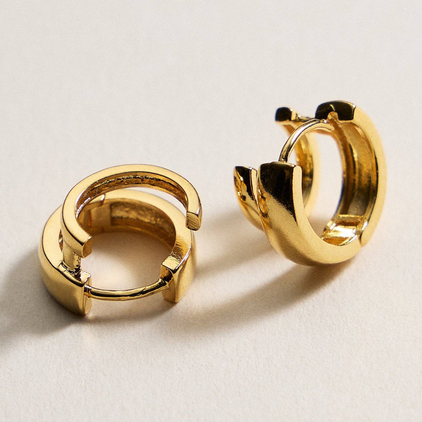 Gold - Dipped Double Hoop Earrings - Purpose + Passion Boutique