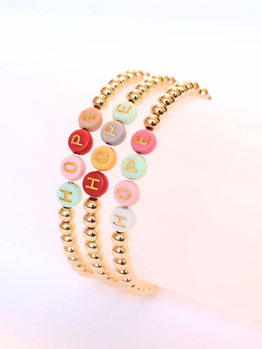 Gold Hope Beaded Bracelet - Purpose + Passion Boutique
