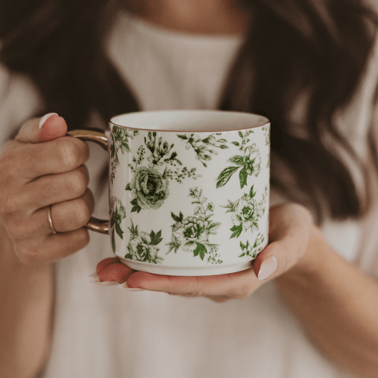 Green Delft Coffee Mug - Purpose + Passion Boutique
