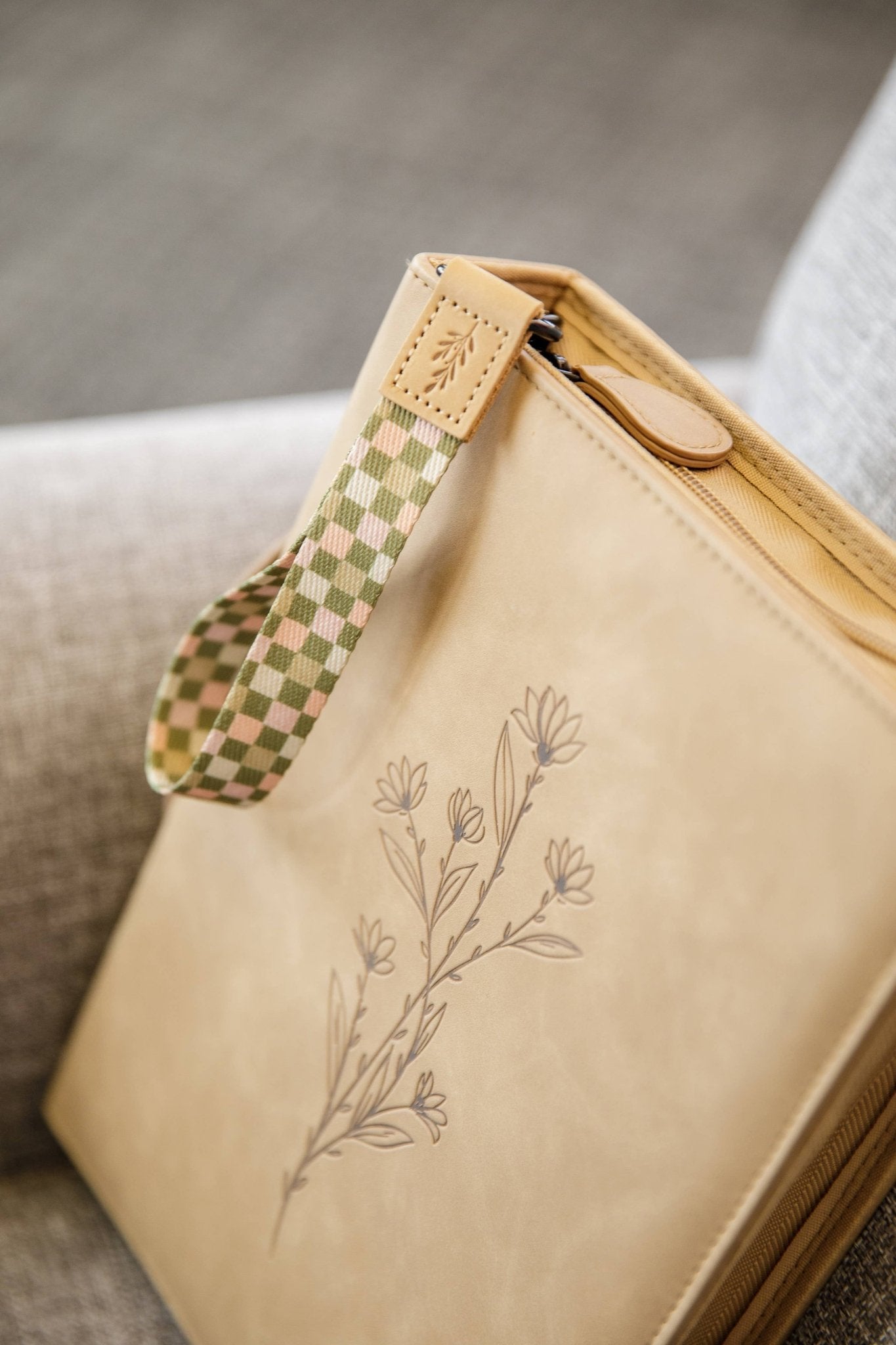 Green Multi Checkered Wristlet Keychain - Purpose + Passion Boutique