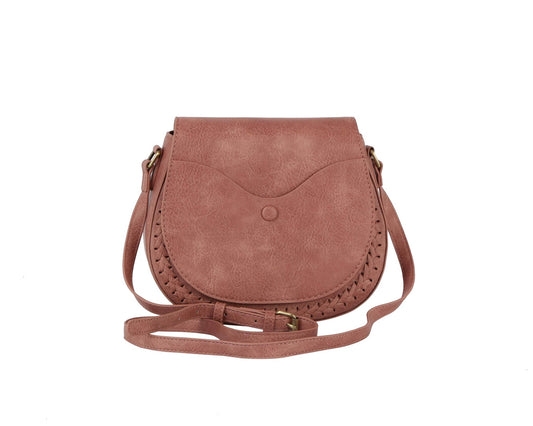 Grey Crossbody Leather Purse Shoulder Bag - Purpose + Passion Boutique