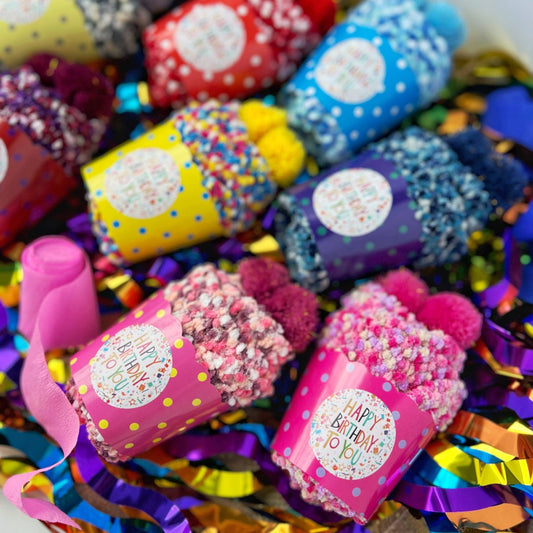 "Happy Birthday" Cozy Cupcake Socks - Purpose + Passion Boutique