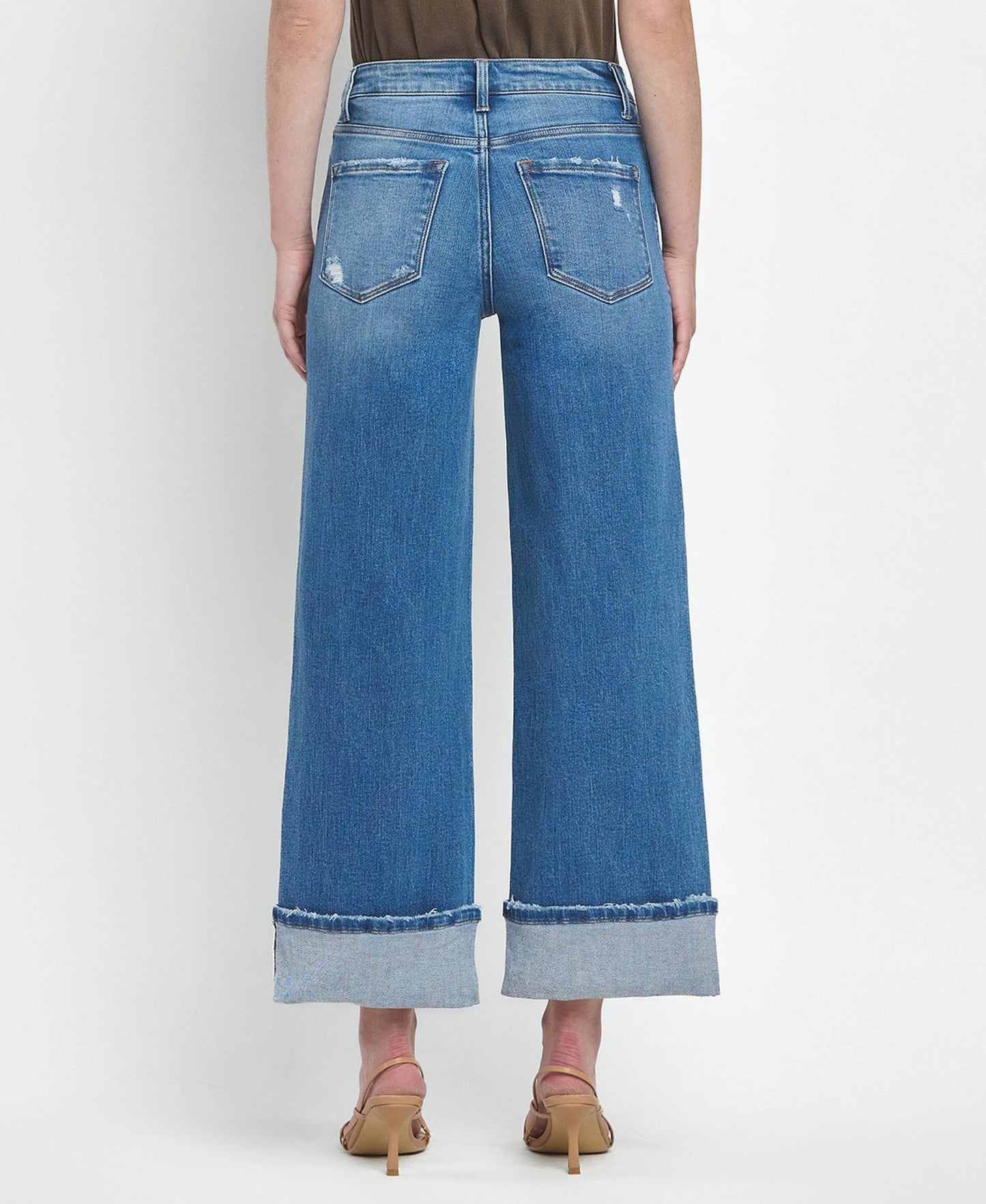 High Rise Cuffed Wide Jeans - Purpose + Passion Boutique