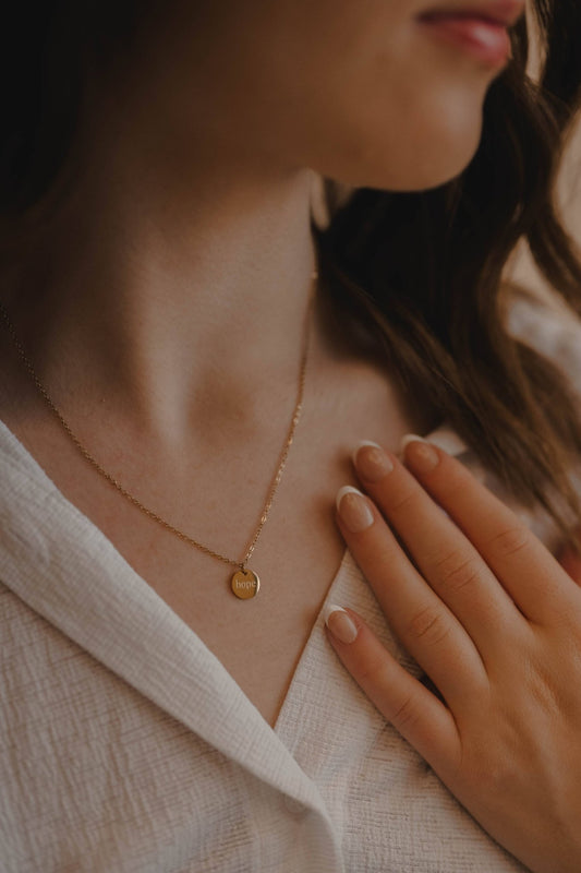 Hope Disc Necklace - Purpose + Passion Boutique