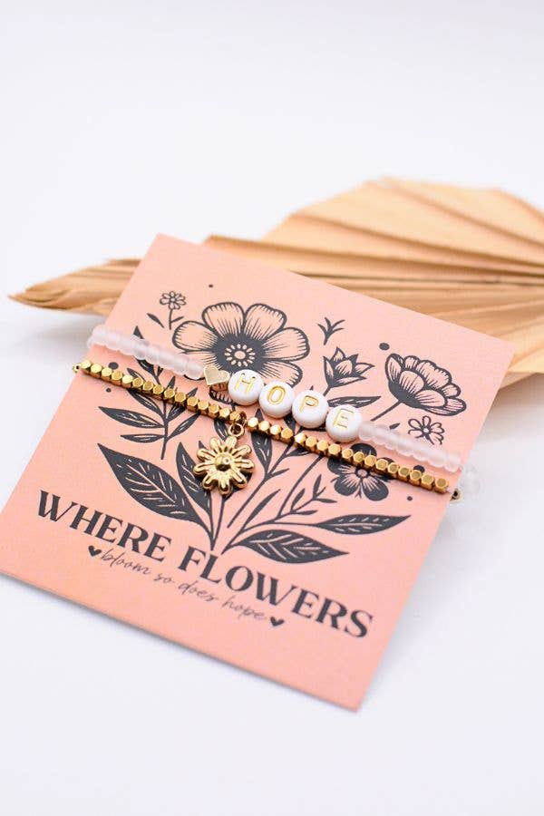 Hope Floral Bracelet - Purpose + Passion Boutique