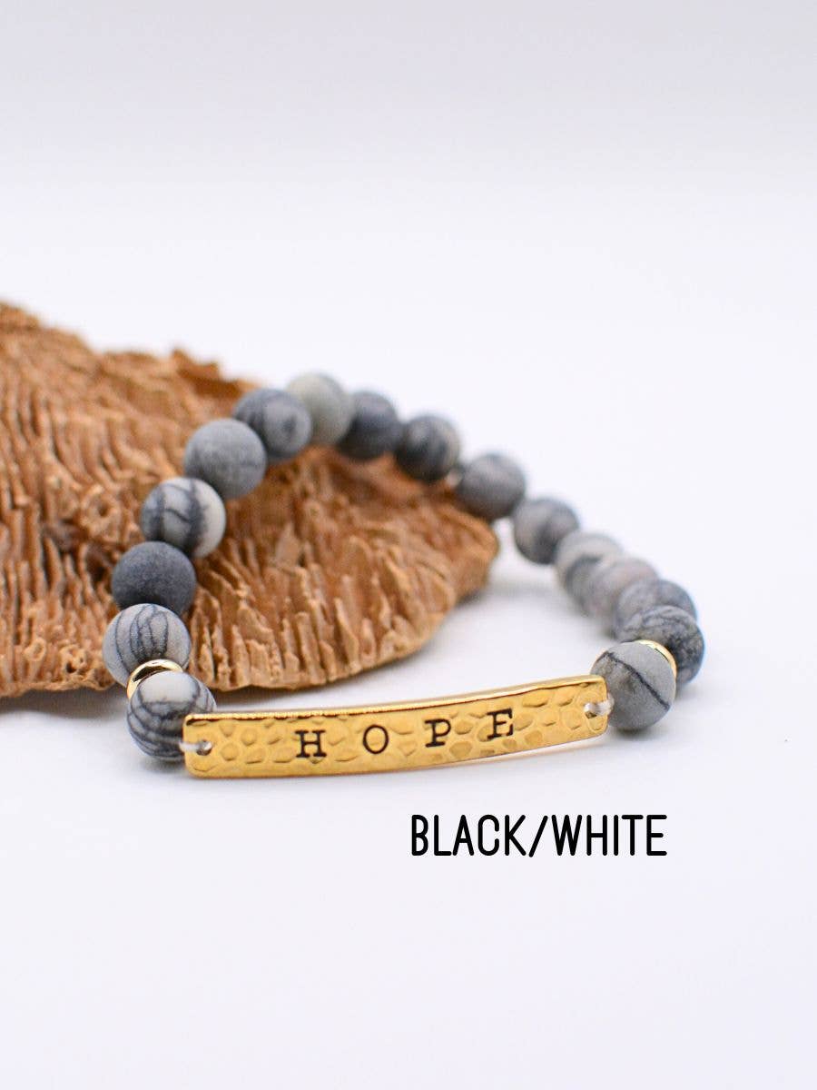 Hope Grey Stone Bracelet - Purpose + Passion Boutique