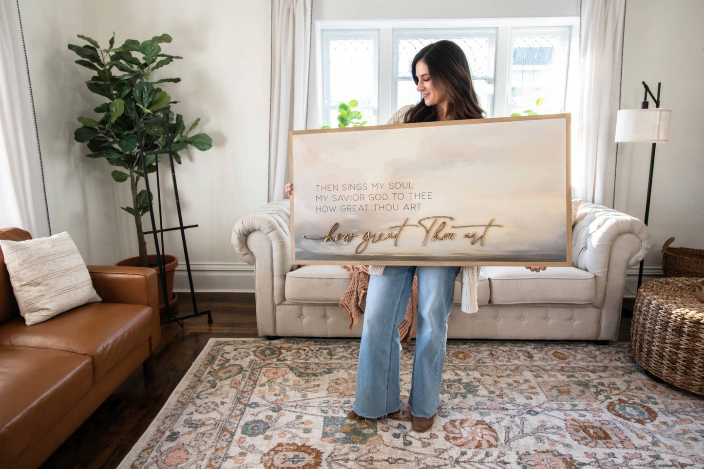 How Great Thou Art Framed Art 24x12 - Purpose + Passion Boutique