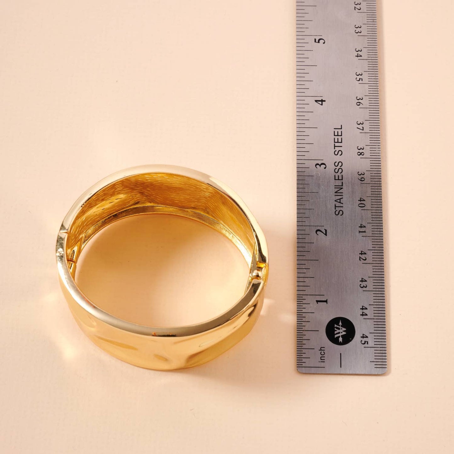 Irregular Wide 18K Gold Cuff Bracelet - Purpose + Passion Boutique