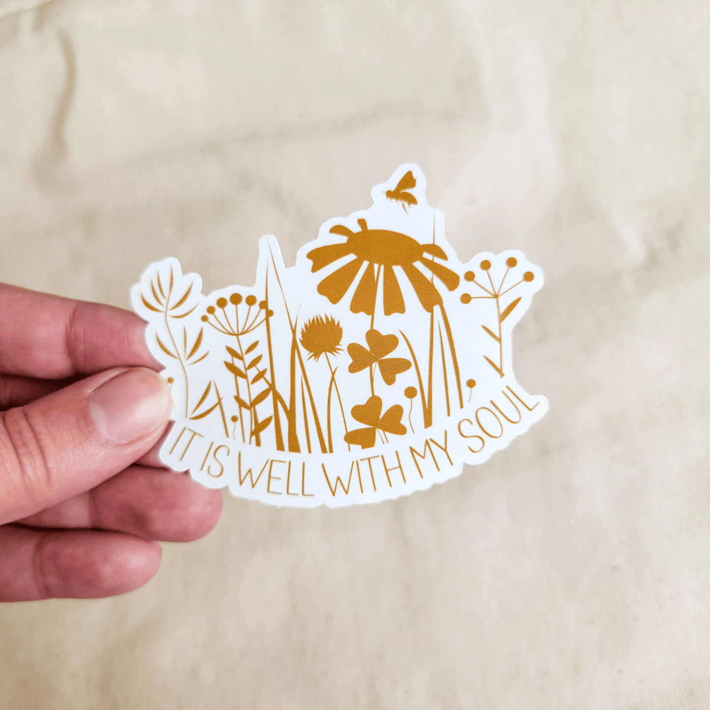 It is well with my soul, Wildflower Sticker - Purpose + Passion Boutique