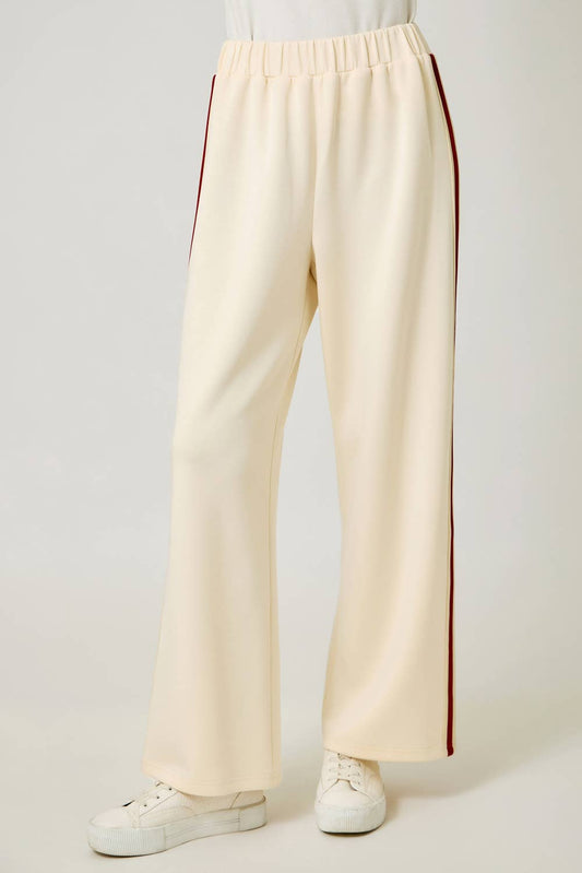 Ivory Tracksuit Pants - Purpose + Passion Boutique