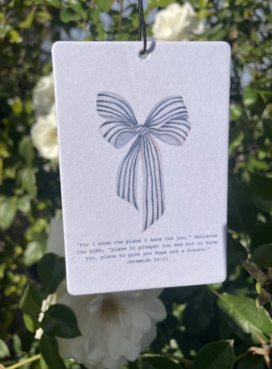 Jeremiah 29:11 Christian Bible Verse Car Air Freshener Ocean - Purpose + Passion Boutique