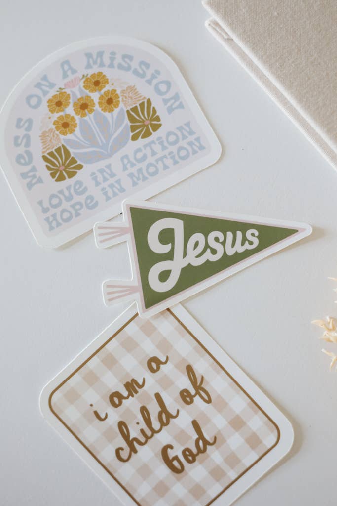 Jesus Pennant Decal - Purpose + Passion Boutique