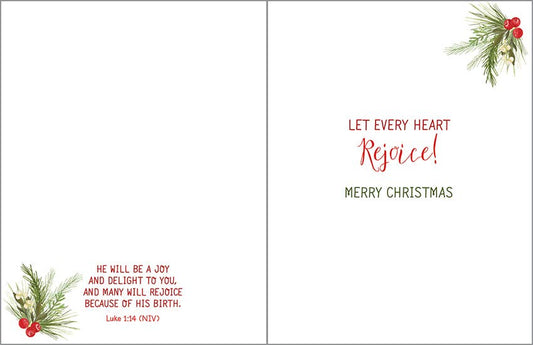 Joy to the World Christmas Card - Pack of 10 - Purpose + Passion Boutique